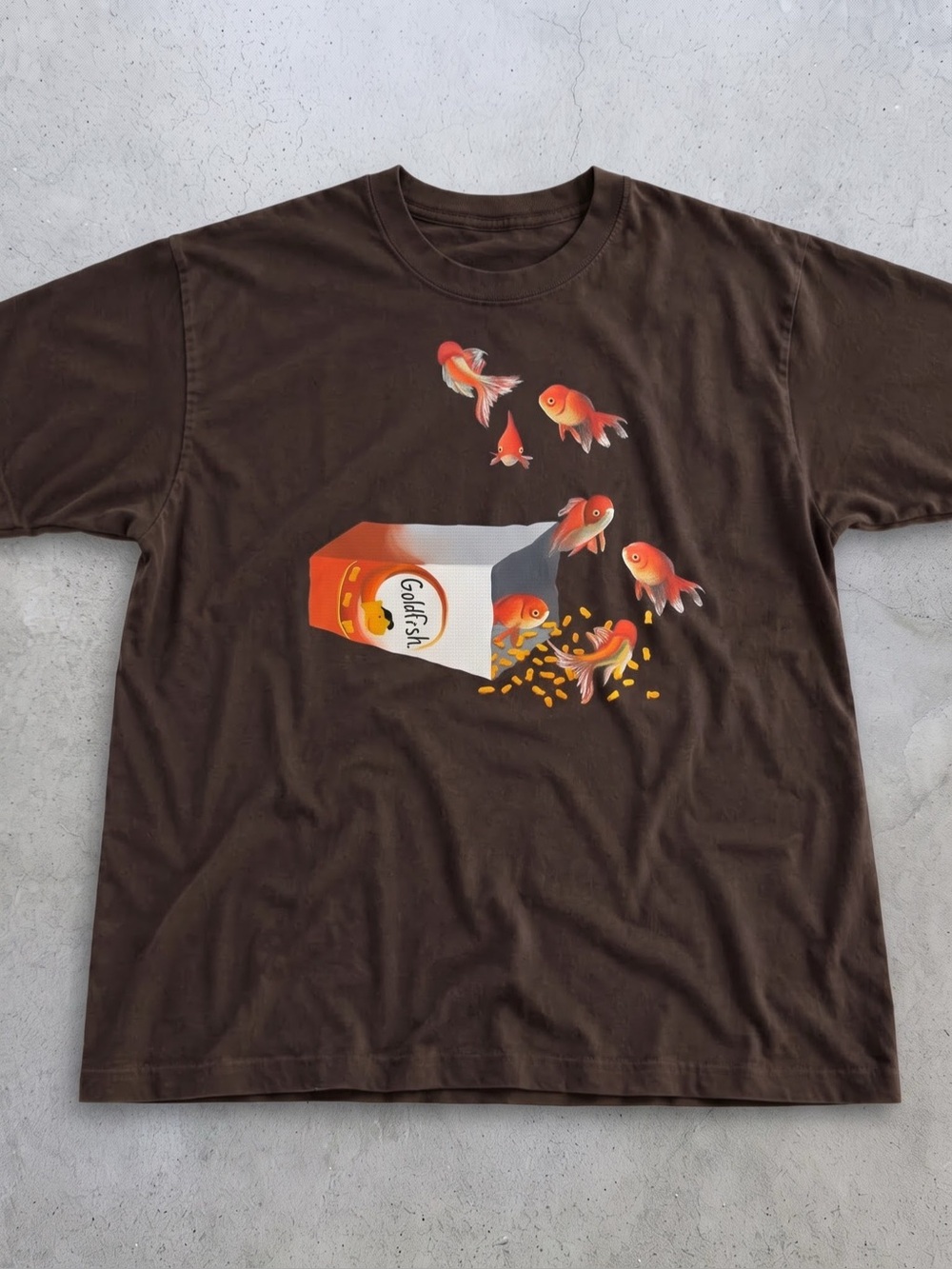 Vintage Goldfish Graphic T-Shirt - Dark
Brown Gift For Women’s